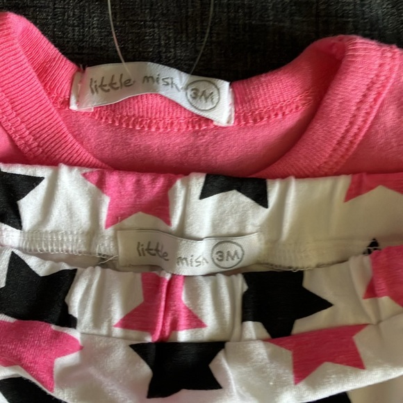 Little Mish 2 Piece Baby Swing Diaper Set, Checkered Star Size 3M AND White Hat - Picture 9 of 9